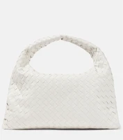 Сумка через плечо из кожи Hop Intrecciato Bottega Veneta, White-M Brass 25641596