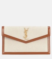 Холщовый клатч Uptown Saint Laurent, бежевый 2110318