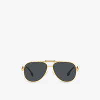 Солнцезащитные очки-авиаторы в металлической оправе VE2236 Versace, желтый 6394040