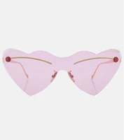 Солнцезащитные очки Paula's Ibiza в форме сердца Loewe, розовый 2089862