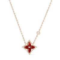 Подвеска Color Blossom BB Star, розовое золото, сердолик и бриллиант Louis Vuitton, розовый 22192855