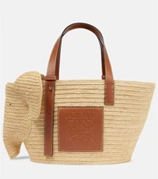 Сумка-тоут Elephant Basket из рафии Loewe, бежевый 2089571