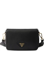 Кожаная сумка через плечо Prada, черный 24279104