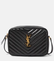 Кожаная сумка через плечо lou camera Saint Laurent, черный 5979504
