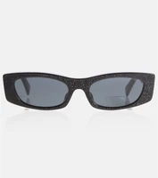 Украшенные солнцезащитные очки прямоугольной формы Celine, черный 2073124