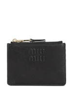 Miu Miu картхолдер с тисненым логотипом, черный 22138581