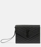 Клатч cassandre из кожи матлассе Saint Laurent, черный 5979607