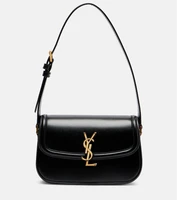 Миниатюрная кожаная сумка Solferino через плечо Saint Laurent, нуар 25628480