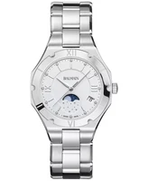 Женские часы Swiss Be Balmain Moonphase Diamond (1/20 ct. t.w.) на стальном браслете, 33 мм 25272363