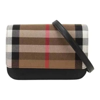 Женская сумка Burberry из замши и кожи, черная 27895941