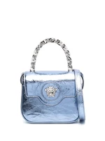 Мини-сумка La Medusa с эффектом металлик VERSACE, синий 25805552