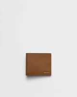Кошелек из кожи Saffiano Prada, коричневый 47343477