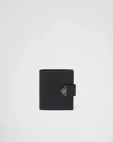 Кошелек из сафьяновой кожи Prada, черный 47355495