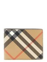 Кошелек BURBERRY в клетку, бежевый 47359755