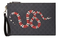 Мужской клатч Gucci со змеей, серый 4508648
