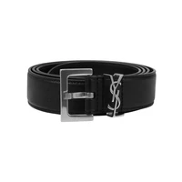 РЕМЕНЬ Saint Laurent CASSANDRE ИЗ ГЛАДКОЙ КОЖИ, черный 4546743