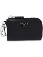 Prada брелок из кожи saffiano, черный 18011710