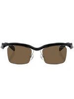 Prada Eyewear солнцезащитные очки без оправы, черный 15669856