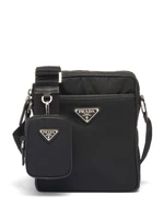 Сумка мужская Prada Re-Nylon с логотипом бренда, черный 11633452