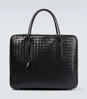 Портфель intrecciato Bottega Veneta, черный 5935477