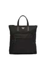 Сумка из переработанного нейлона с отделкой из сафьяновой кожи Prada, черный 25851856