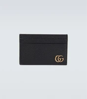 Кожаный картхолдер gg marmont Gucci, черный 5939787