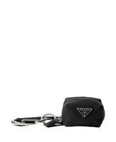 Кожаный брелок для сумки Prada, черный 25346257