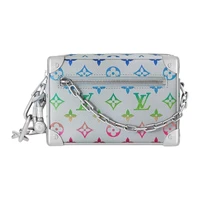 LOUIS VUITTON Мужская мини-сумка через плечо из монограммного полотна белого цвета 27973917