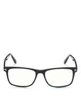 Квадратные очки с синим светом, 55 мм Tom Ford, цвет Black 6794131
