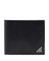 Кошелёк из сафьяновой кожи с монетницей Prada, черный 25346281