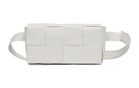 Bottega Veneta Мини-поясная сумка из коровьей кожи для мужчин белая 27894674