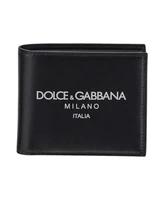 Складной кожаный кошелек с логотипом Dolce &amp; Gabbana, черный 12396076