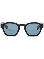 Prada Eyewear солнцезащитные очки в квадратной оправе с логотипом, черный 15670014