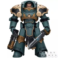 Фигурка JoyToy. Warhammer 30,000: Sons of Horus Tartaros Terminator Squad Sergeant with Volkite Charger and Power Sword 148200