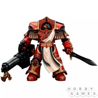 Фигурка JoyToy. Warhammer 30,000: Blood Angels Crimson Paladins Squad Crimson Paladin with Iliastus Assault Cannon 153960