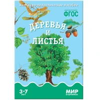 Мир в картинках. Деревья и листья. Наглядно-дидактическое пособие в папке 9786745000000