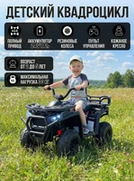 Детский электромобиль квадроцикл X-Robust (черный, 24V, 4WD, пульт, EVA) - XMX651-24V-4WD-BLACK XMX651-24V-4WD-BLACK