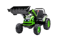 Детский электромобиль трактор с ковшом и пультом управления (зеленый, 2WD, EVA) - HL389-LUX-GREEN HL389-LUX-GREEN