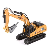 Металлический экскаватор с отбойным молотом HUI NA TOYS масштаб 1:60 - HN1811 HN1811