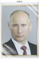 *Ш-17574 Мини-плакат А4 В ПАКЕТЕ. Президент Российской Федерации Путин В.В. (в индивидуальной упаковке, с европодвесом и клеевым клапаном) 931014949