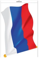 *ФМ1-15034 ПЛАКАТ ВЫРУБНОЙ А4+ В ПАКЕТЕ. Российский флаг (УФ-лак, в индивидуальной упаковке, с европодвесом и клеевым клапаном) 703552350