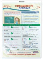 *ПО-14348 ПЛАКАТ А3 В ПАКЕТЕ. Математика в 4 классе. Письменное деление (в индивидуальной упаковке, с европодвесом и клеевым клапаном) 1577539366