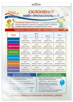 *ПО-14261 ПЛАКАТ А3 В ПАКЕТЕ. Русский язык в 4 классе. Склонение имен прилагательных (в индивидуальной упаковке, с европодвесом и клеевым клапаном) 235773559
