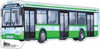 ФМ1-10413 Плакат вырубной А4. Машина автобус (с уф-лаком) - группа Транспорт 567855315