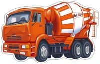 ФМ1-10098 Плакат вырубной А4. Машина бетономешалка (с уф-лаком) - группа Транспорт 618858244