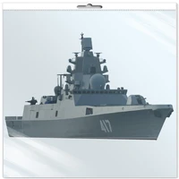 *Ф-15781 ПЛАКАТ ВЫРУБНОЙ А3+ В ПАКЕТЕ. Военная техника. Фрегат Адмирал Горшков (двухсторонний, в индивидуальной упаковке, с европодвесом и клеевым клапаном) 1648439893