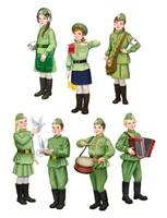 КФМ-15667 Комплект вырубных мини-плакатов со скотчем. Защитники Родины (7 шт. в комплекте) 1770826844