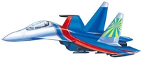 ФМ1-15498 Плакат вырубной А4. Самолет. Двухсторонний 1616918720