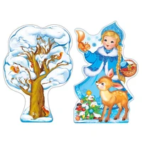 *КБ-17870 Комплект для оформления интерьера со скотчем. Новогодний лес (2 плаката А3) 1424990744