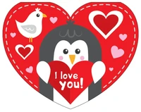 ВА-14390 Валентинка-сердечко большая. I love you! Выборочный УФ-лак 867659686